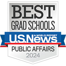 US News and World Report badge for the Best Grad Schools- Public Affairs for 2023-2024