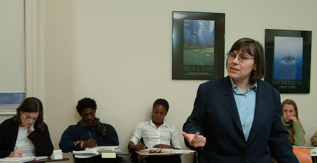Professor Margarita Balmaceda in the Classroom