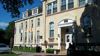 The front of McQuaid Hall