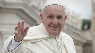 A photo of Pope Francis.