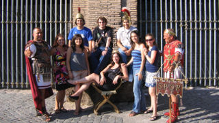 Seton Hall students studying abroad in Rome. 