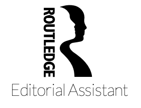 Routledge logo of a two-person profile with the words &quot;Editorial Assistant&quot; listed below. 