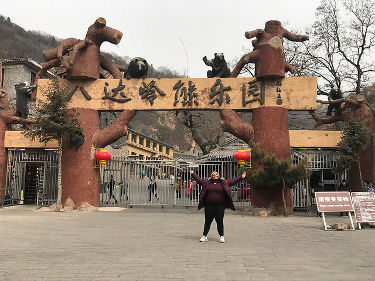Mallory Finch walks along the Great Wall of China and visits the Forbidden City during Diplomacy study seminar.