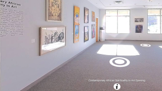 Screenshot of Walsh Library Gallery's virtual tour