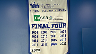CFA Banner showing Seton Hall final four years