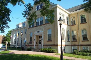 McQuaid Hall, the location of the School of Diplomacy and International Relations.