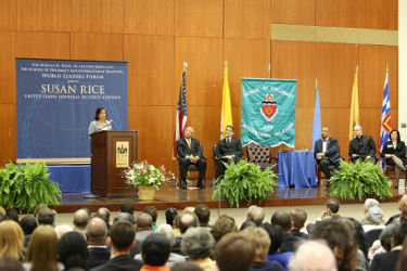 Ambassador Rice described how the U.S. is responding to global crises in several regions, particularly in Africa.