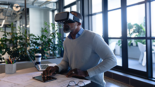 A man using a VR Headset